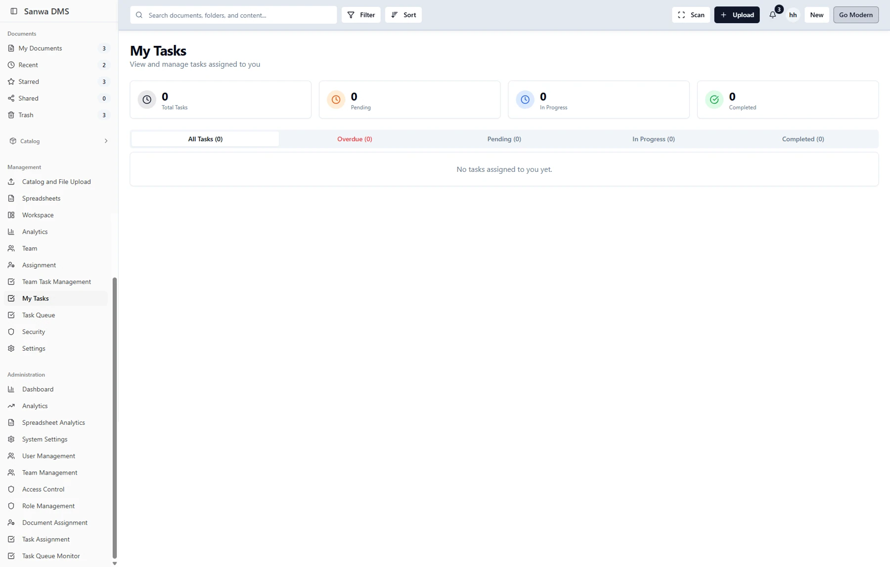 Previous interface — My task